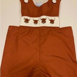 Texas Longhorns Smocked Short Jumper so 18 months